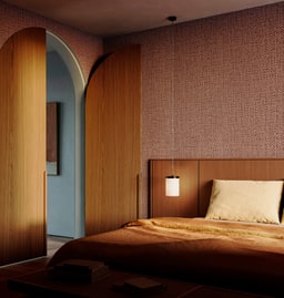 Puna in een interieur, kleur Burgundy — niet de kleur van dit product