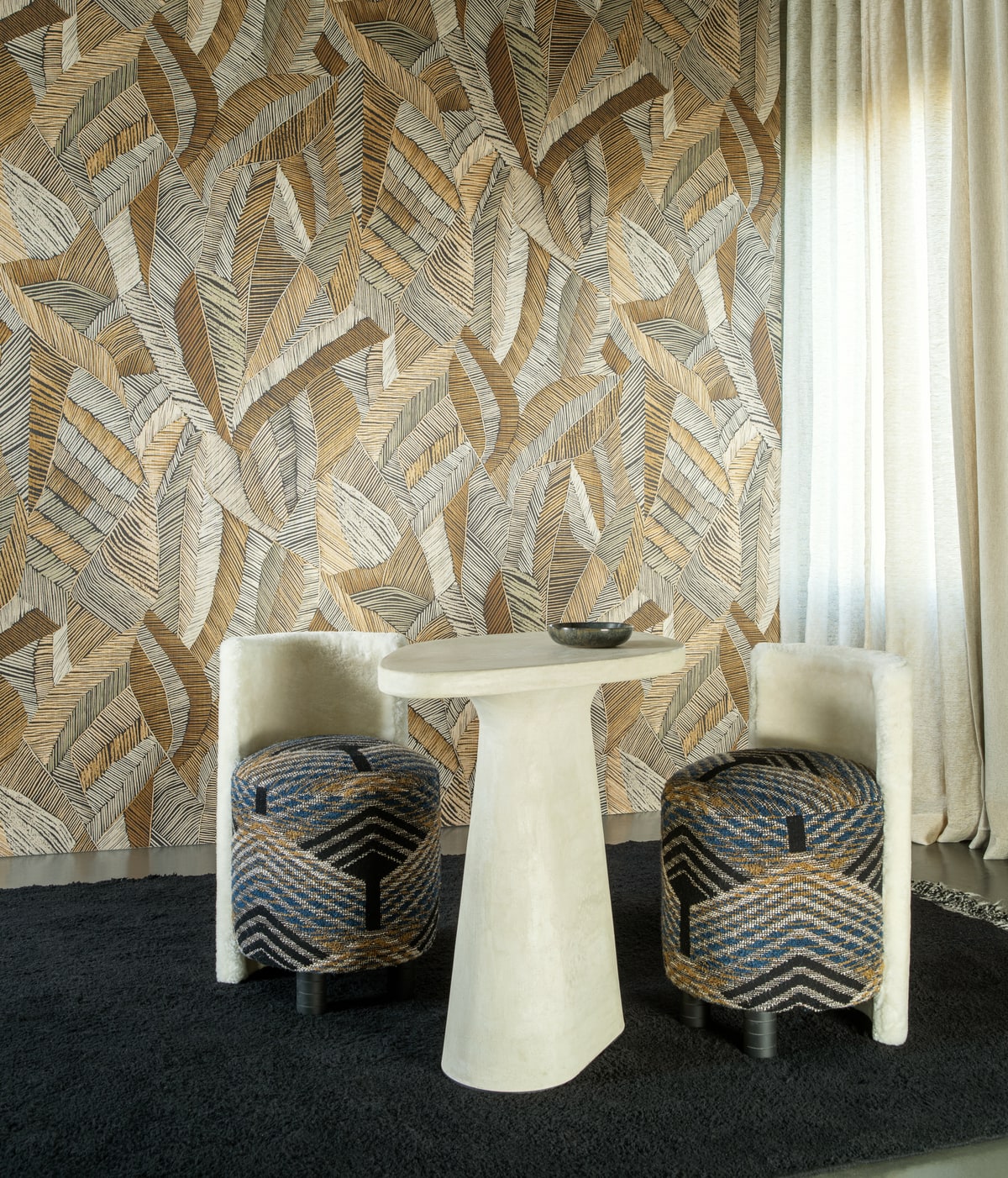 Chintz in een interieur, kleur Honey — niet de kleur van dit product