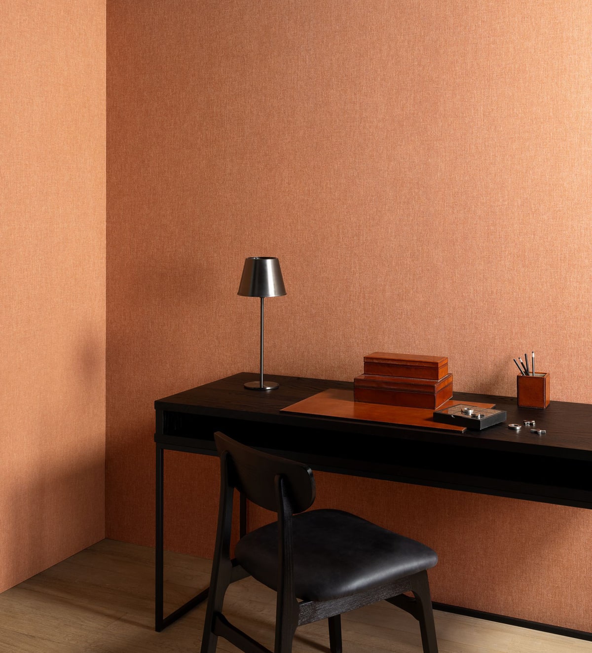 Lin Normandie in een interieur, kleur Hotchips — niet de kleur van dit product