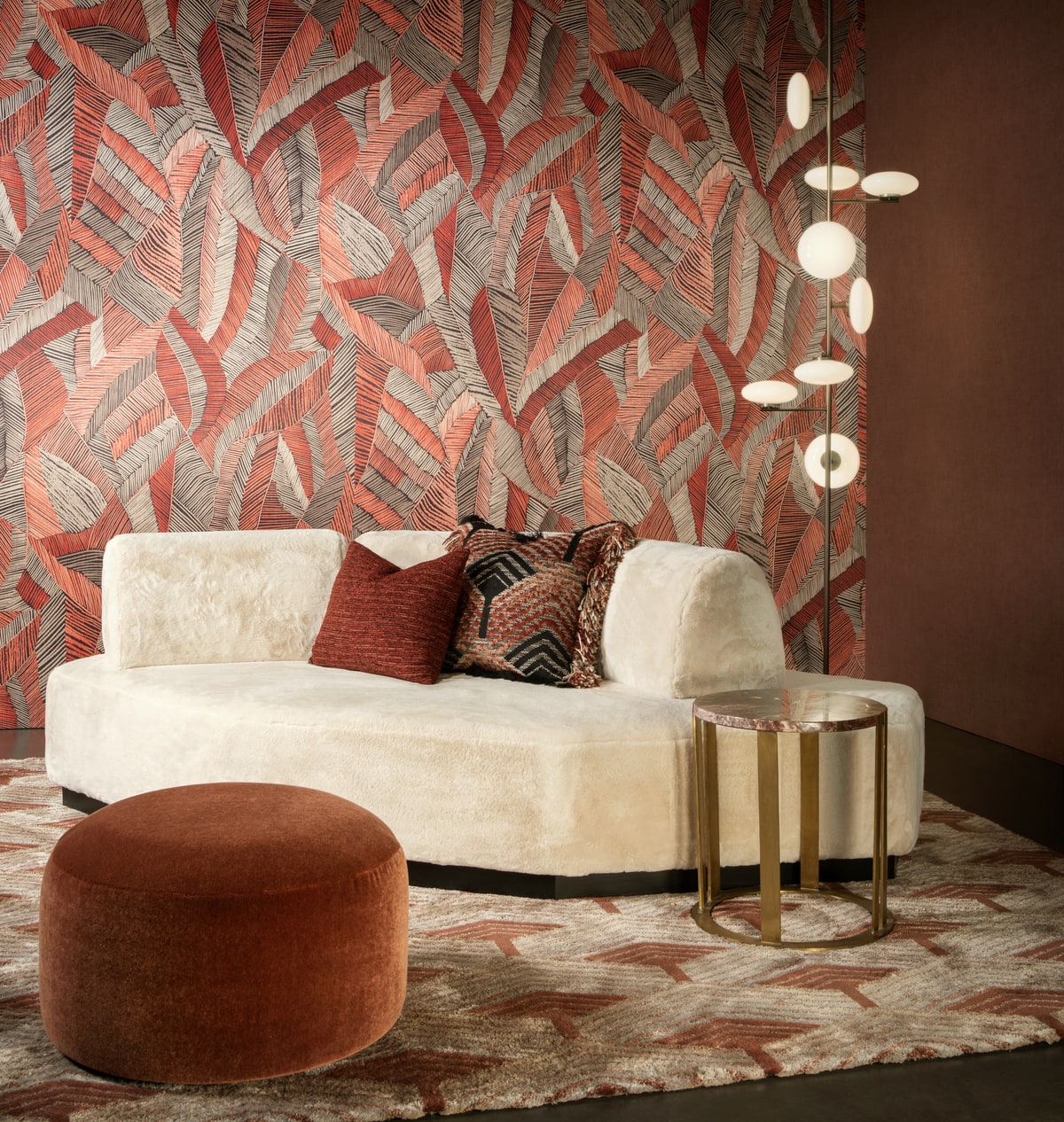 Chintz in een interieur, kleur Crimson — niet de kleur van dit product