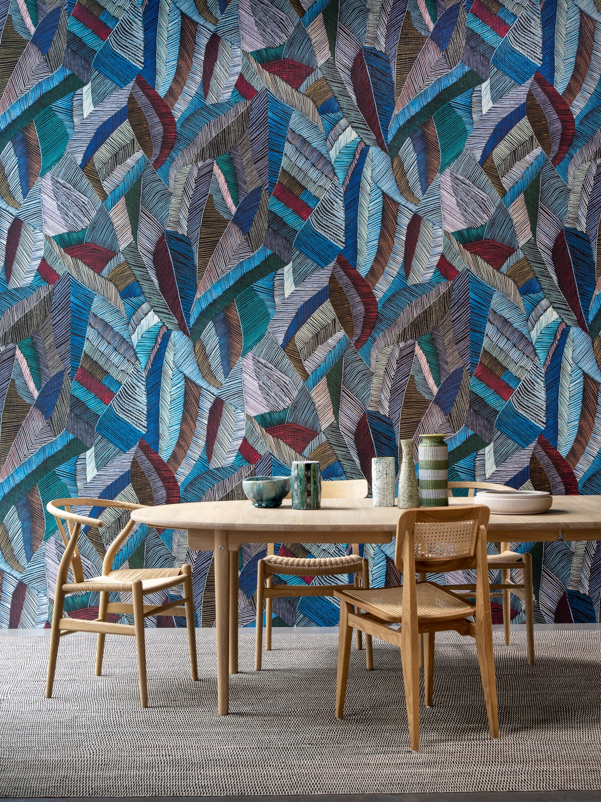 Chintz in een interieur, kleur Ultramarine — niet de kleur van dit product