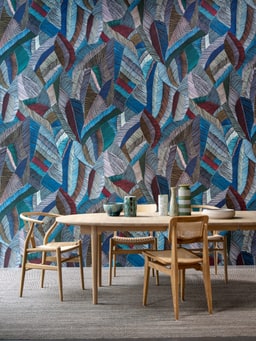 Chintz in een interieur, kleur Ultramarine — niet de kleur van dit product