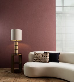 Terre de Lin in een interieur, kleur Sang de Boeuf — niet de kleur van dit product